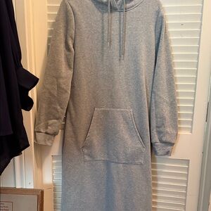 Cozy Gray Hoodie Dress